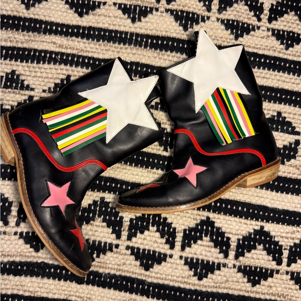 Colorful Star and Stripe Cowboy Boots